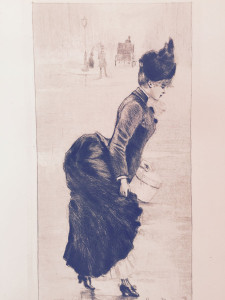 Woman in a black skirt